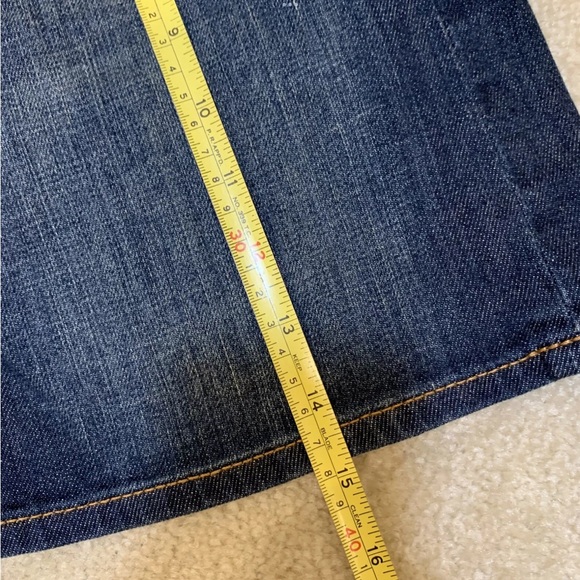 Uniqlo UJ Blue Denim Jeans Skirt Women Size Waist 64cm XS 4 Pockets Zipper - Picture 10 of 10